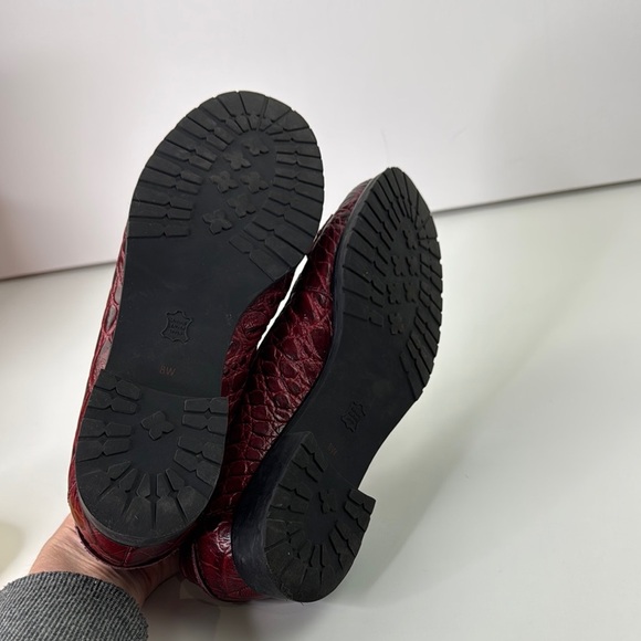 Talbots Women's Elegant Red Leather Loafer Shoes - Picture 6 of 9